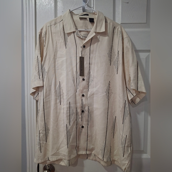 Axist Other - Axist Cream and Black Patterned Button Down Shirt